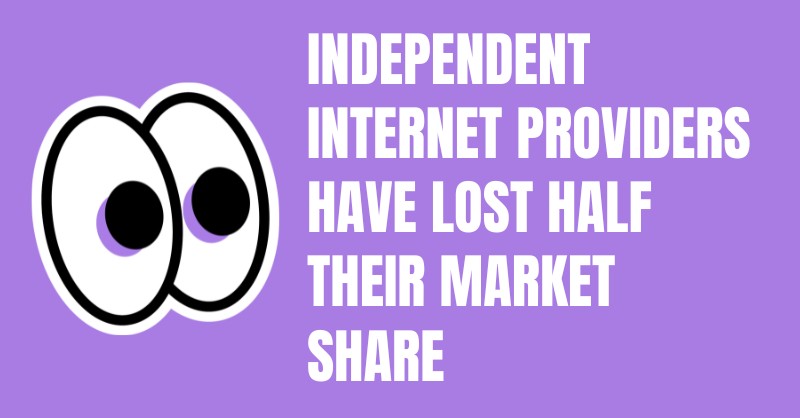 Independent ISPs Have Lost Half Their Market Share Since 2020